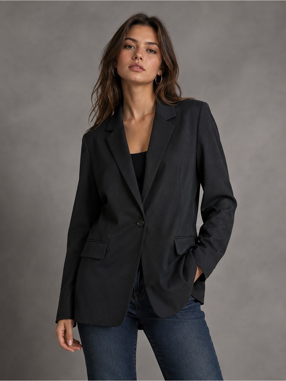 Kristen Blake black wool blazer SP
